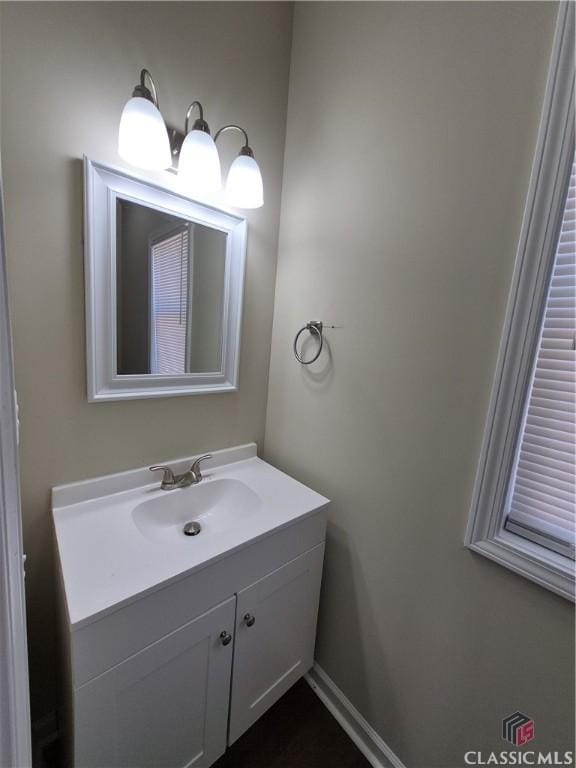 bathroom featuring vanity