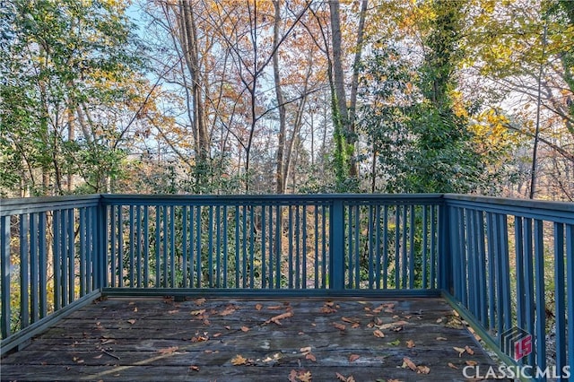 view of wooden deck