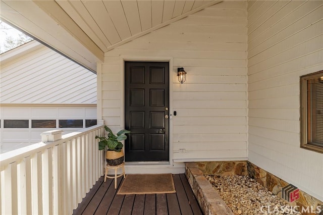 view of doorway to property