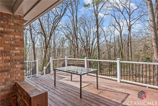 view of wooden terrace