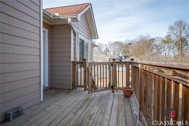 view of wooden deck