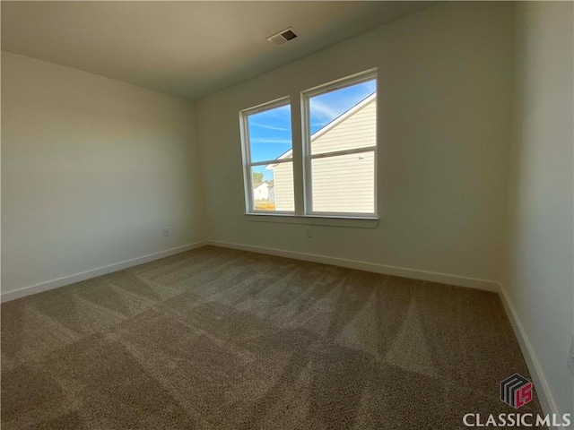 view of carpeted empty room