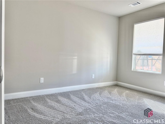 unfurnished room with carpet flooring and plenty of natural light