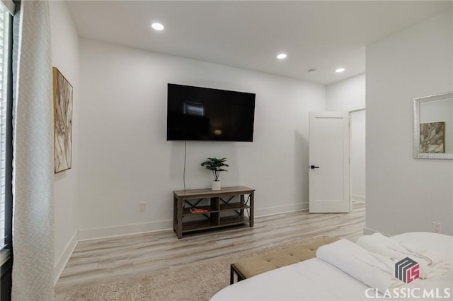 living room featuring light hardwood / wood-style flooring