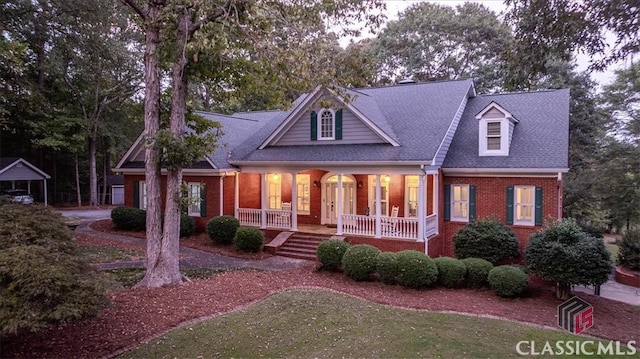 view of front facade with a porch