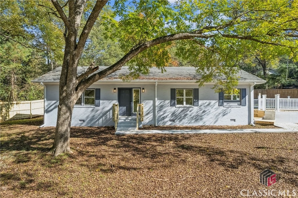 view of ranch-style home