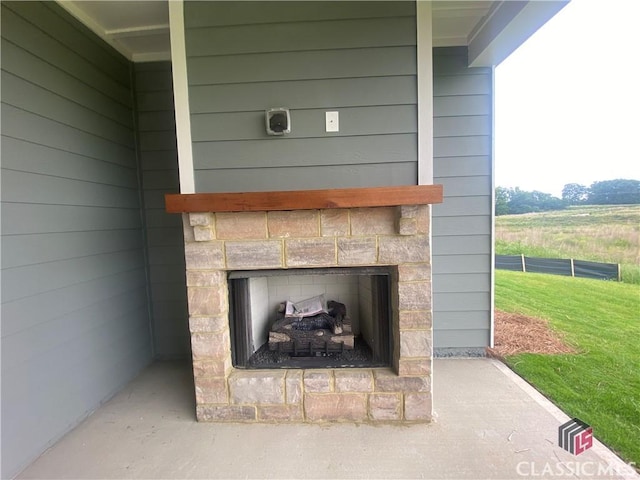 226 Montview Dr, Jefferson, GA 30549 - detailed view of an outdoor stone fireplace