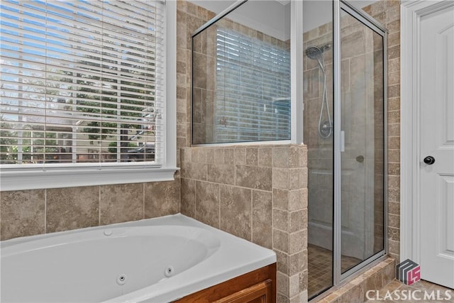 1750 Ryland Hills Dr, Watkinsville, GA 30677 - bathroom with a stall shower and a whirlpool tub