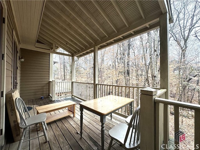 view of wooden terrace