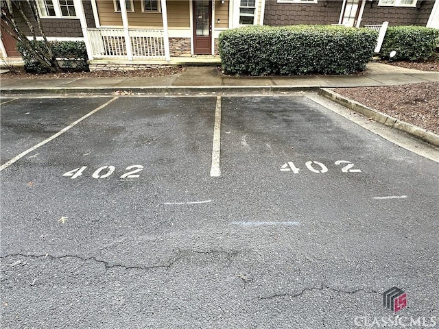 view of vehicle parking