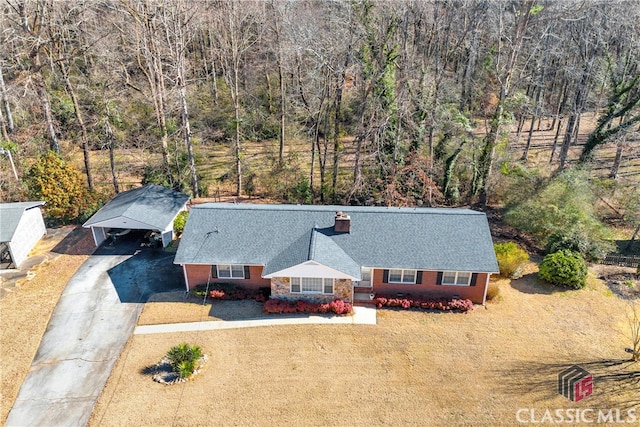 birds eye view of property