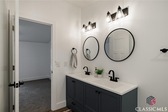 bathroom with vanity