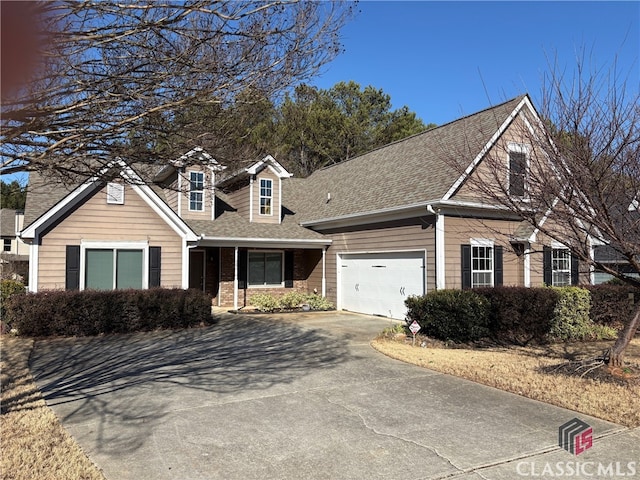 view of front of house featuring a garage