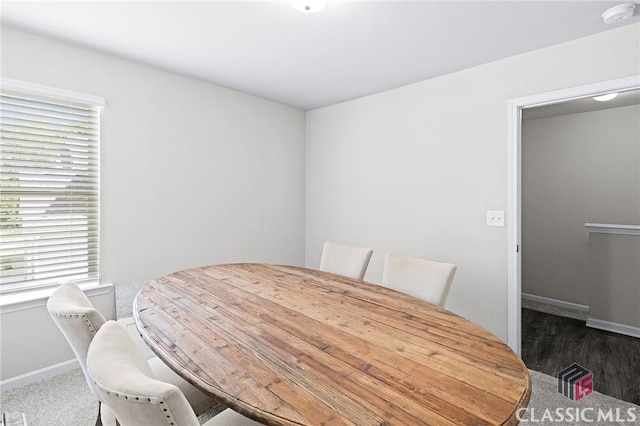 dining area with baseboards