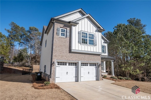 view of property exterior featuring a garage