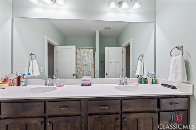 bathroom with vanity