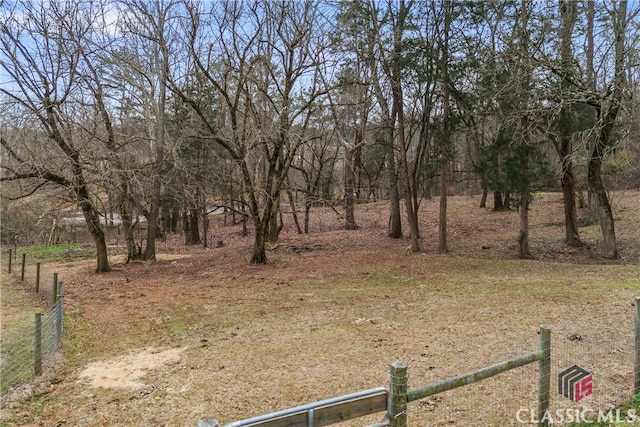 view of yard featuring a rural view