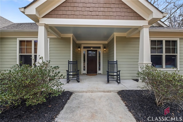 view of doorway to property