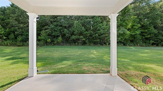 view of yard featuring a patio