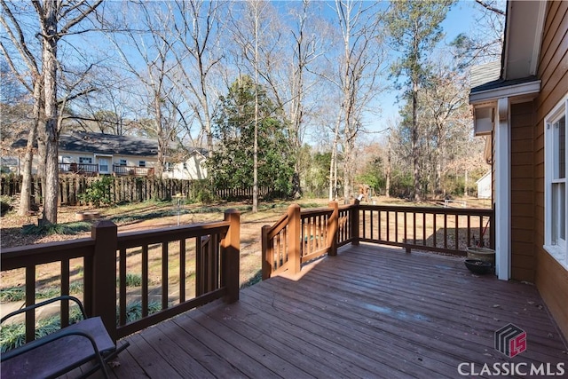 view of wooden deck