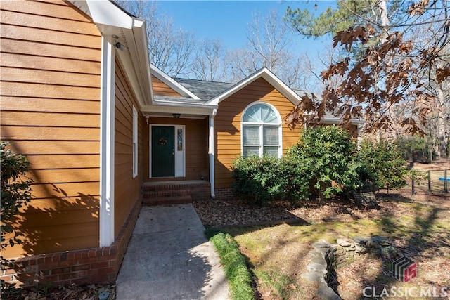 view of doorway to property