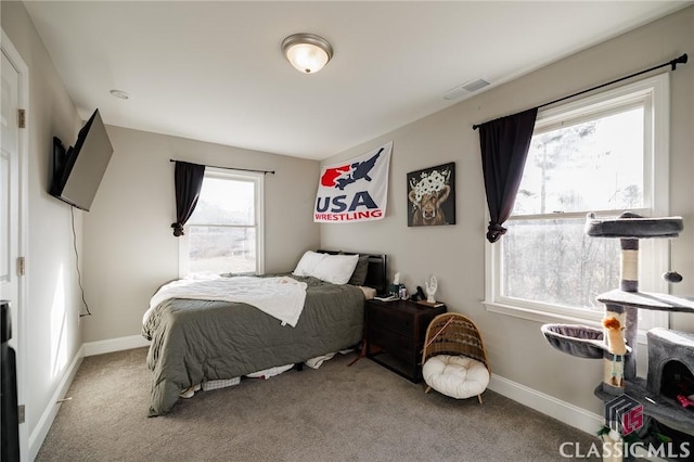 view of carpeted bedroom