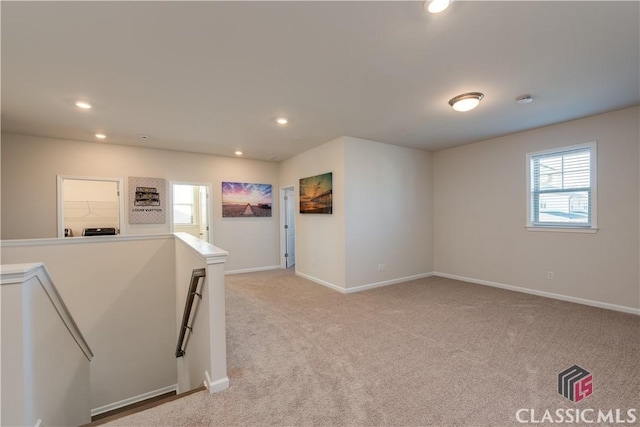 interior space with light colored carpet