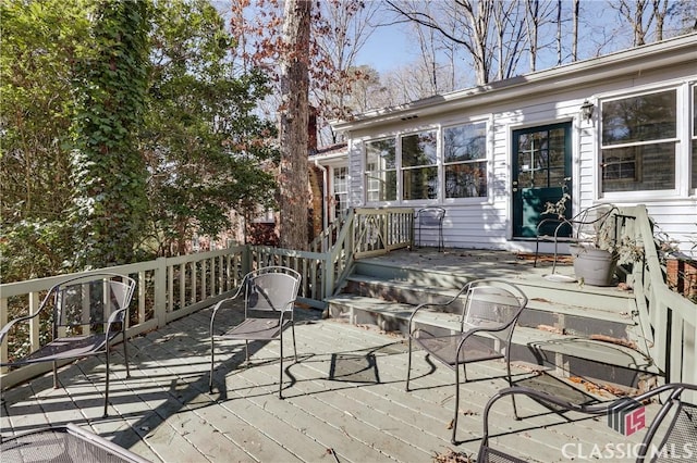 view of wooden deck