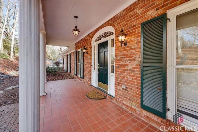 view of patio / terrace featuring covered porch