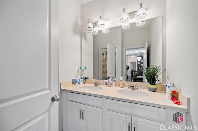 bathroom with vanity