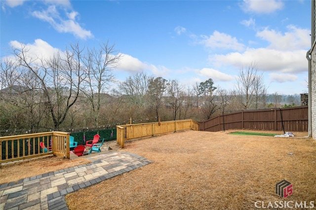 view of yard featuring a patio area