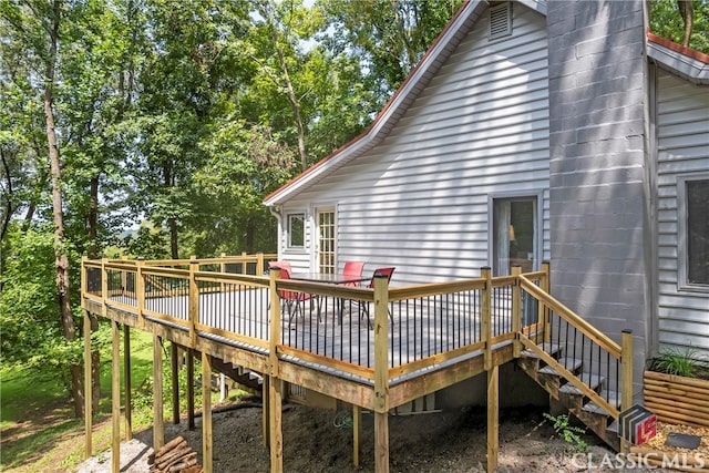 view of wooden deck