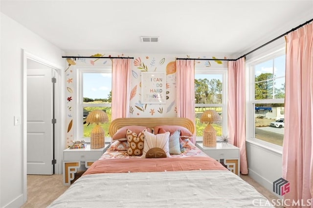 view of carpeted bedroom