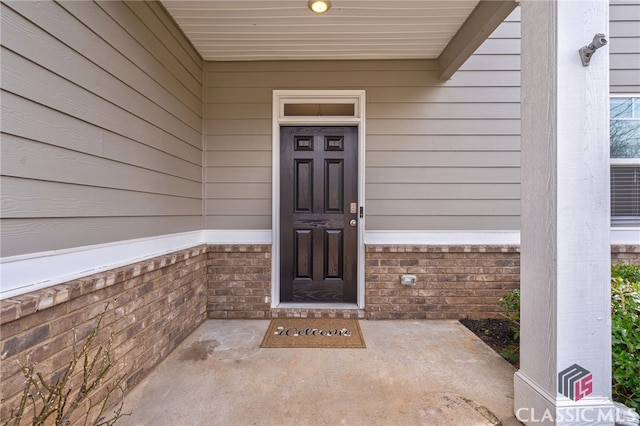 view of doorway to property