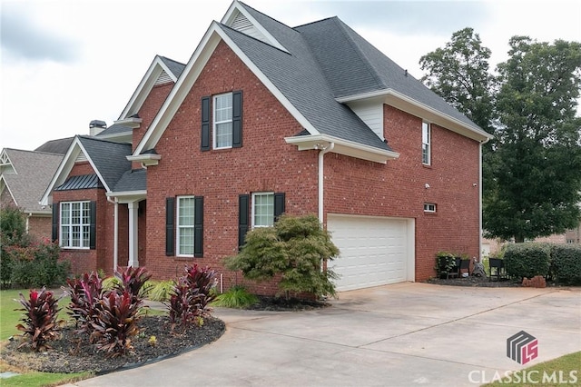 view of home's exterior with a garage