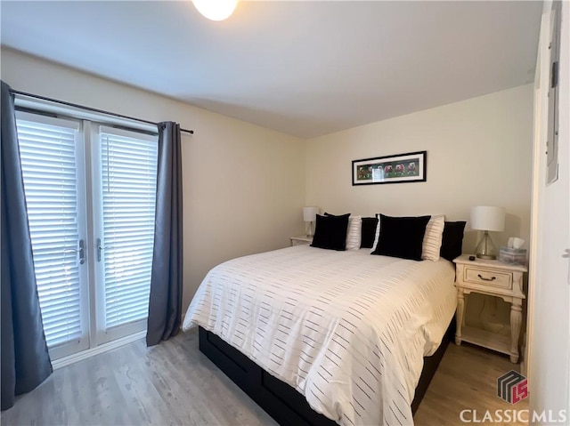 bedroom featuring hardwood / wood-style floors