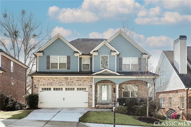 view of front of home featuring a garage