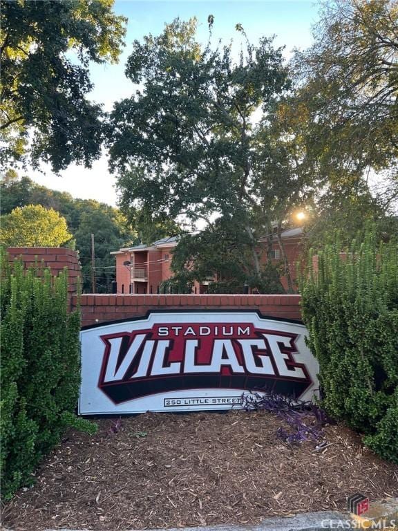 view of community sign