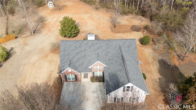 birds eye view of property