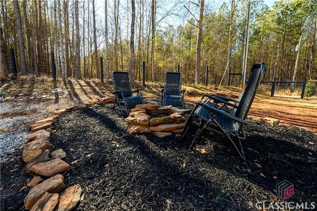 details with an outdoor fire pit