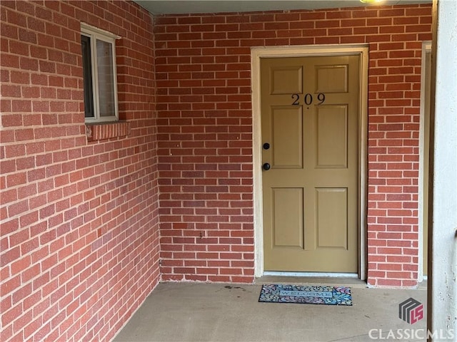 view of doorway to property