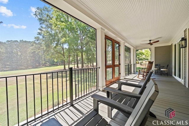 view of sunroom