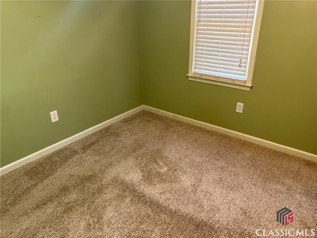 spare room with carpet