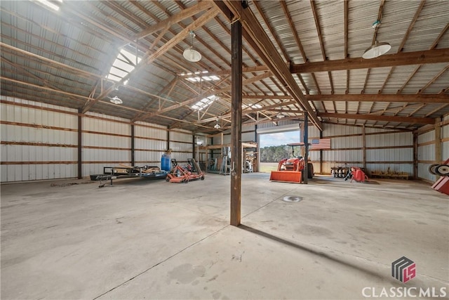 garage featuring metal wall