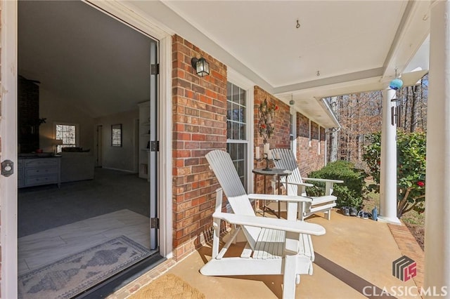 view of patio / terrace with covered porch