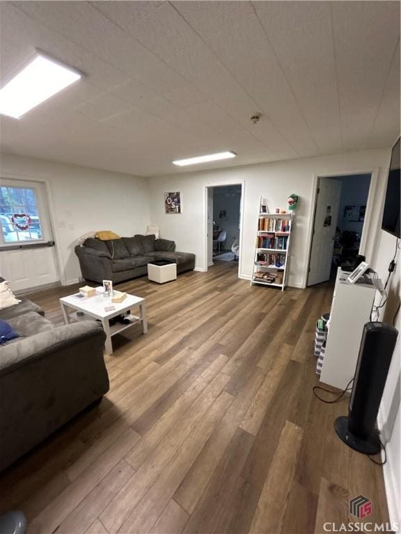 living room featuring wood finished floors