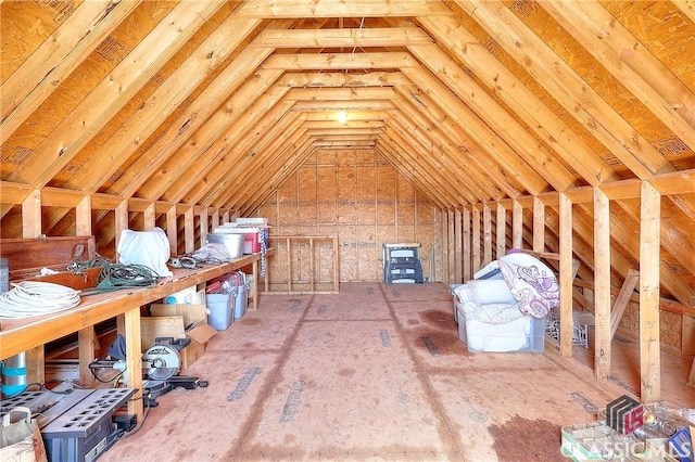 view of attic