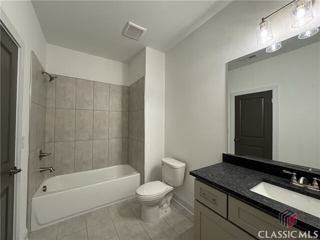 88 Morrison St Unit 56, Watkinsville, GA 30677 - bathroom with tile patterned floors, toilet, visible vents, shower / washtub combination, and vanity