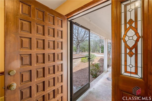 view of doorway to outside