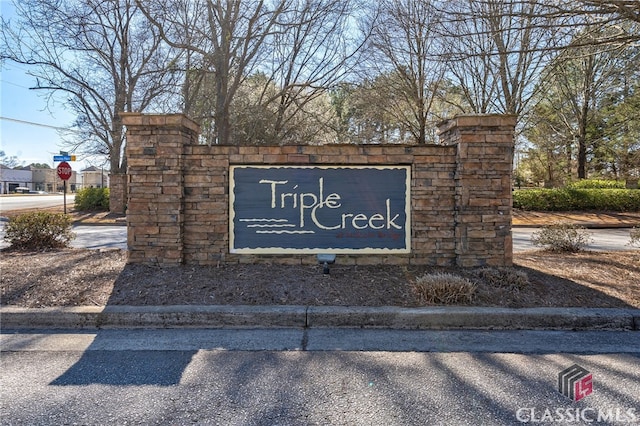 view of community sign